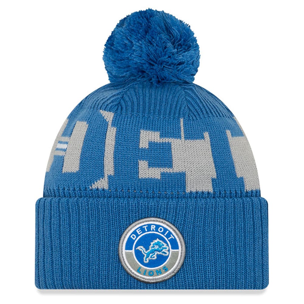 New Era Beanies Detroit Lions New Era NFL 2020 Team Sideline Knit Beanie - Blue