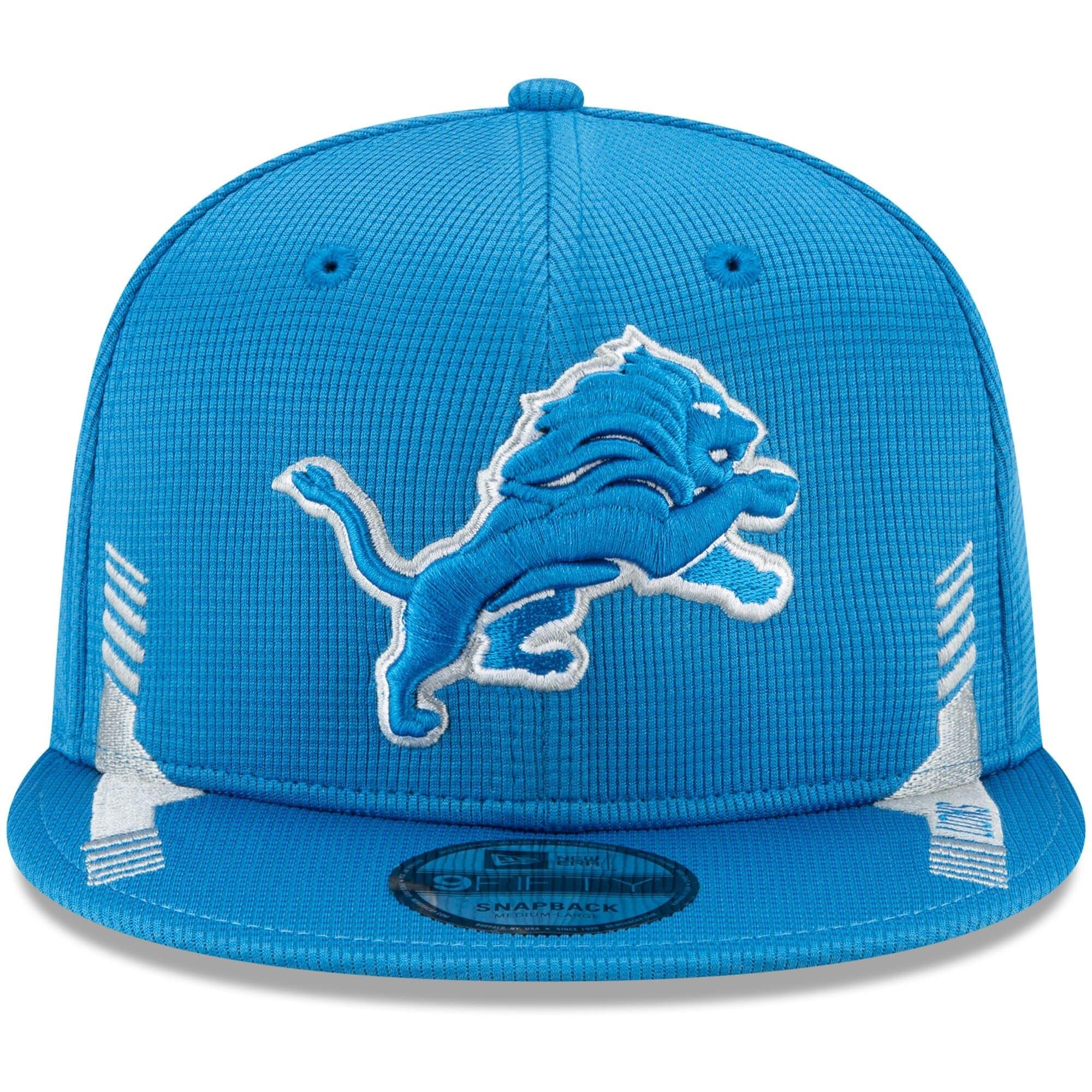 New Era Caps Detroit Lions New Era NFL 2021 Sideline Home 9FIFTY Snapback Hat - Blue