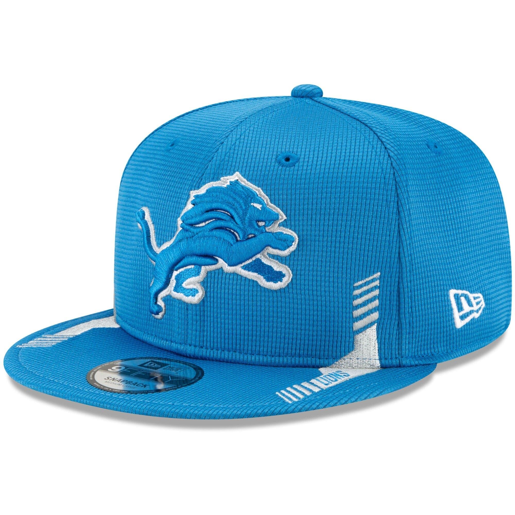New Era Caps Detroit Lions New Era NFL 2021 Sideline Home 9FIFTY Snapback Hat - Blue