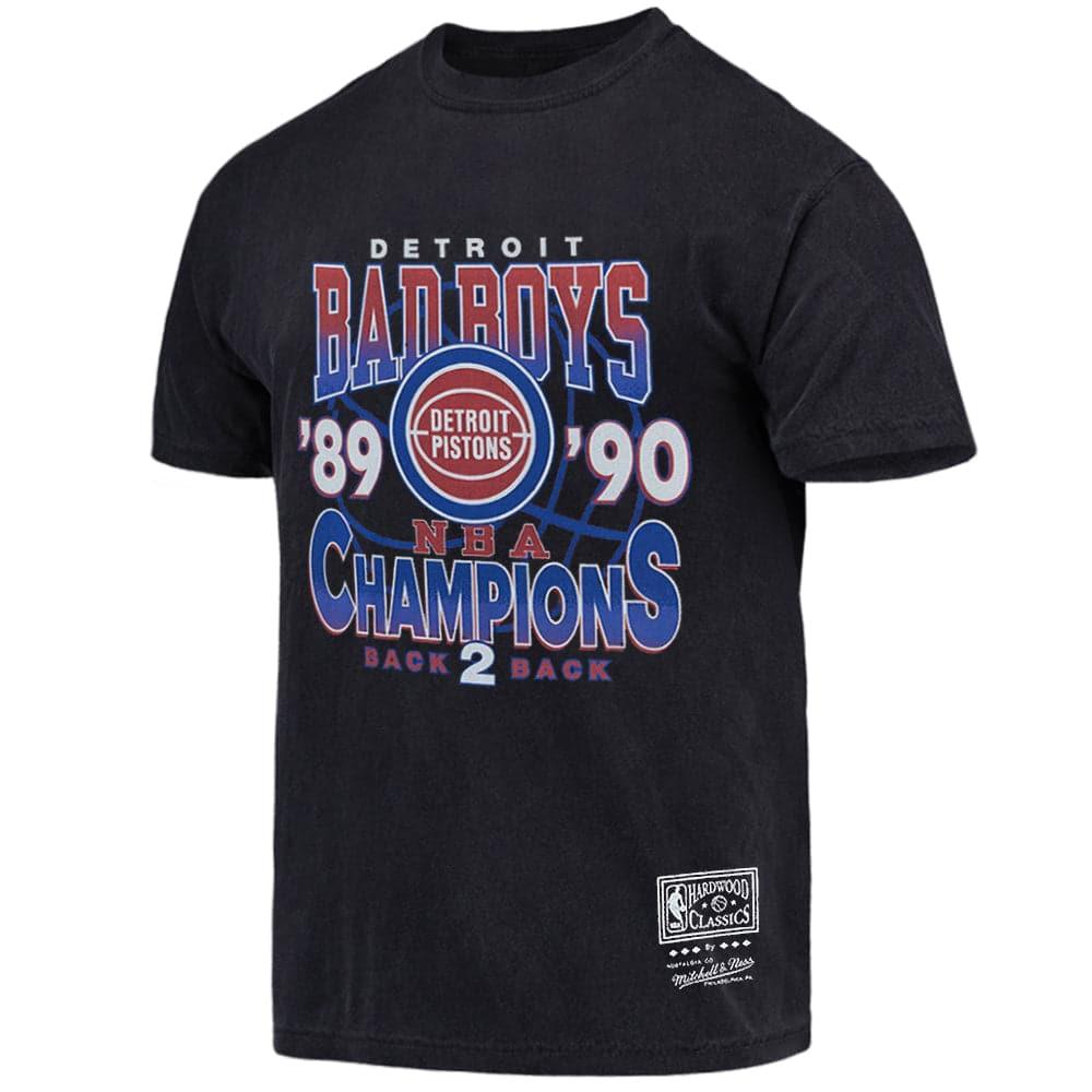 Mitchell And Ness T-Shirts Detroit Pistons Mitchell & Ness NBA HWC 89-90 Champs Vintage T-Shirt - Faded Black