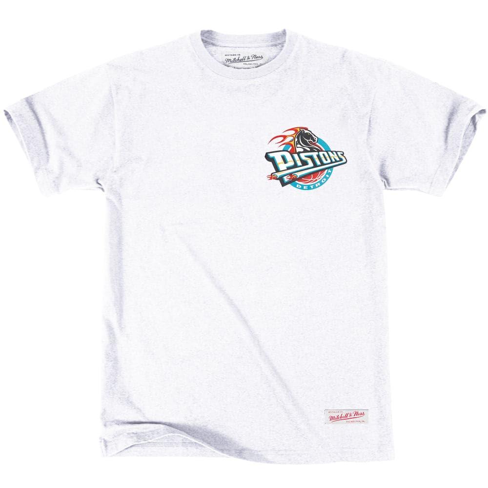 Mitchell And Ness T-Shirts Detroit Pistons Mitchell & Ness NBA HWC Retro Repeat T-Shirt - White