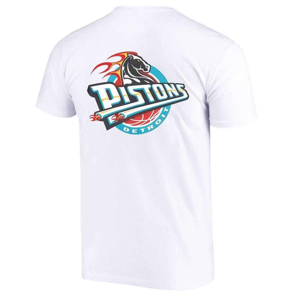Mitchell And Ness T-Shirts Detroit Pistons Mitchell & Ness NBA HWC Retro Repeat T-Shirt - White