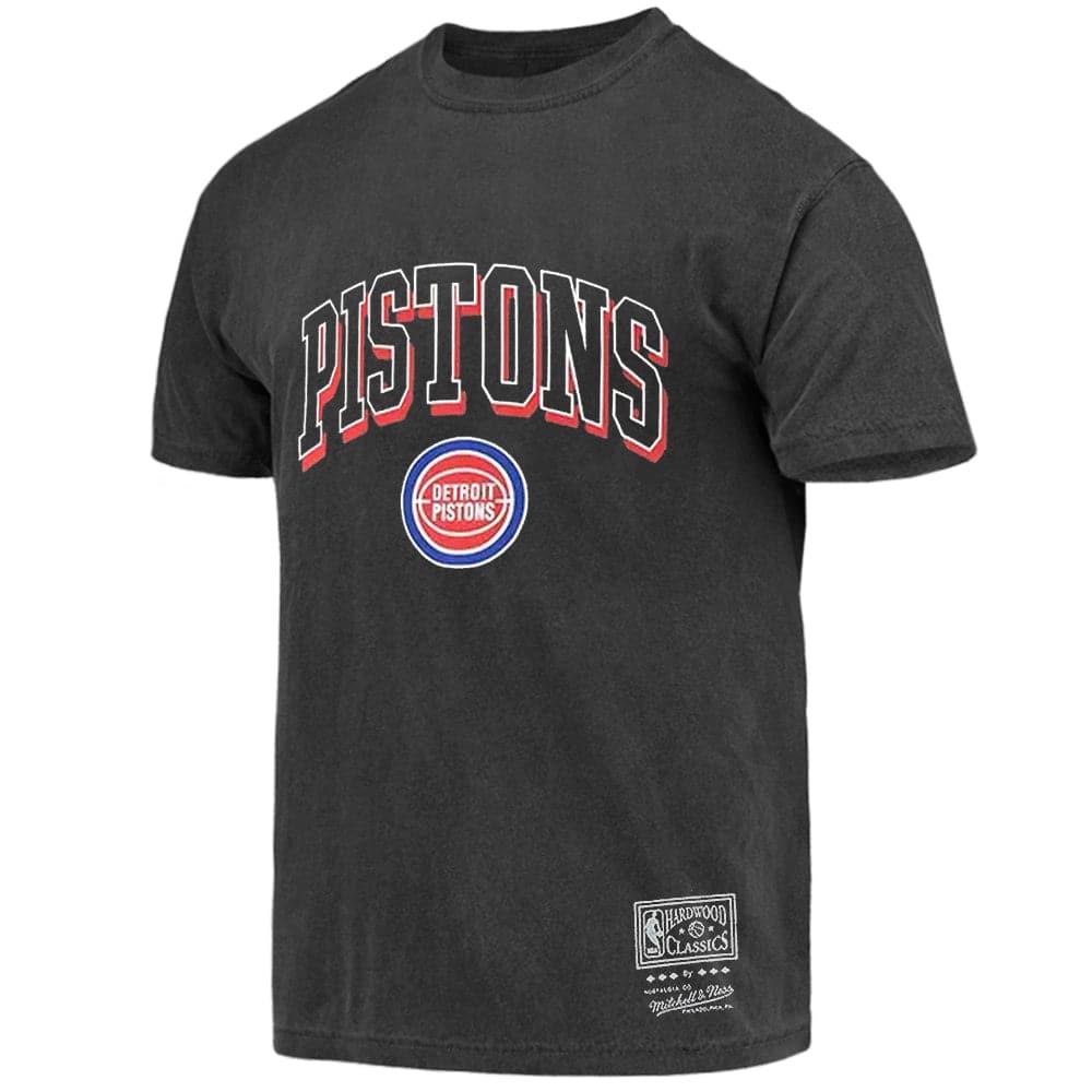 Mitchell And Ness T-Shirts Detroit Pistons Mitchell & Ness NBA Keyline Vintage T-Shirt - Faded Raven
