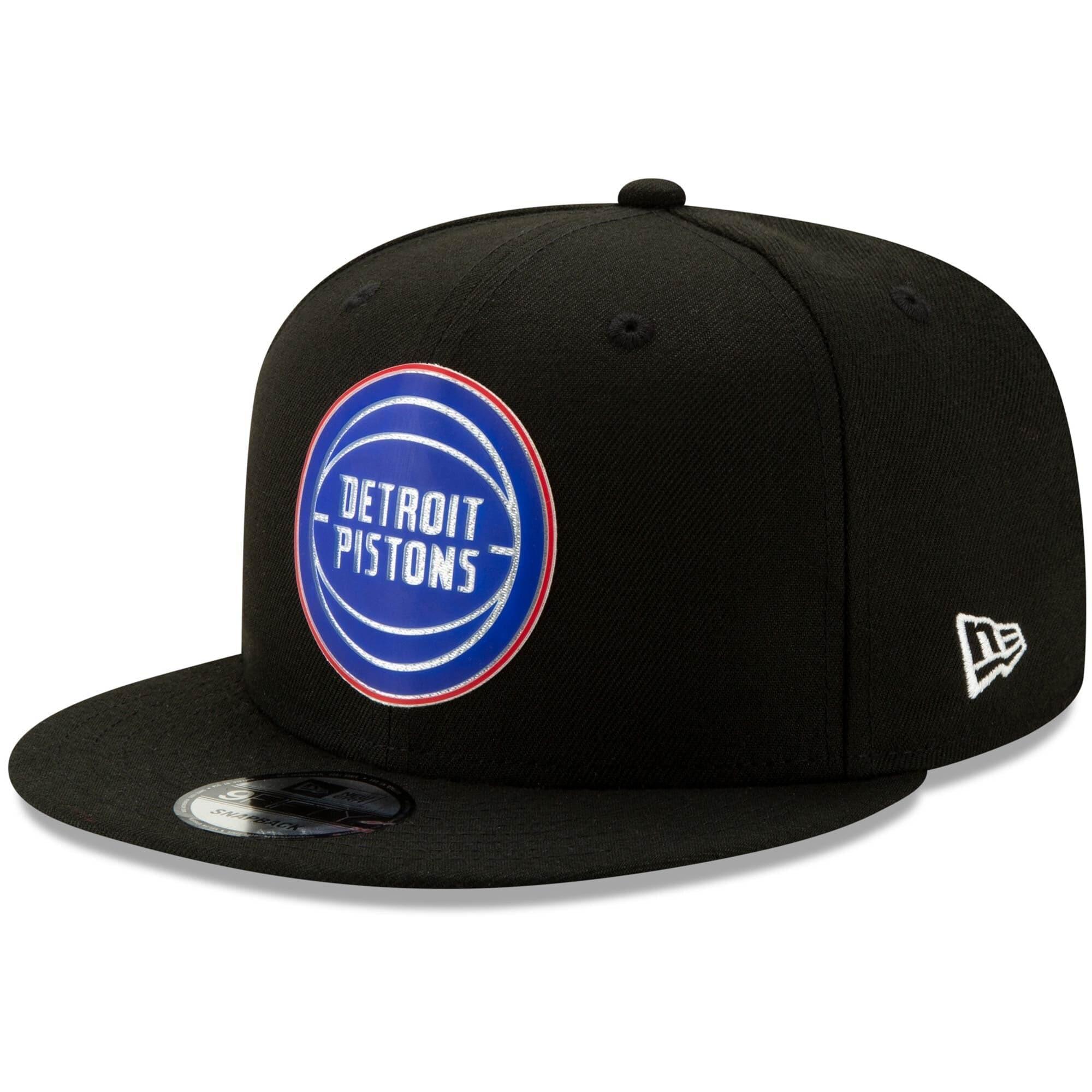 New Era Caps Detroit Pistons New Era NBA 2020 Back Half 9FIFTY Snapback Hat - Black