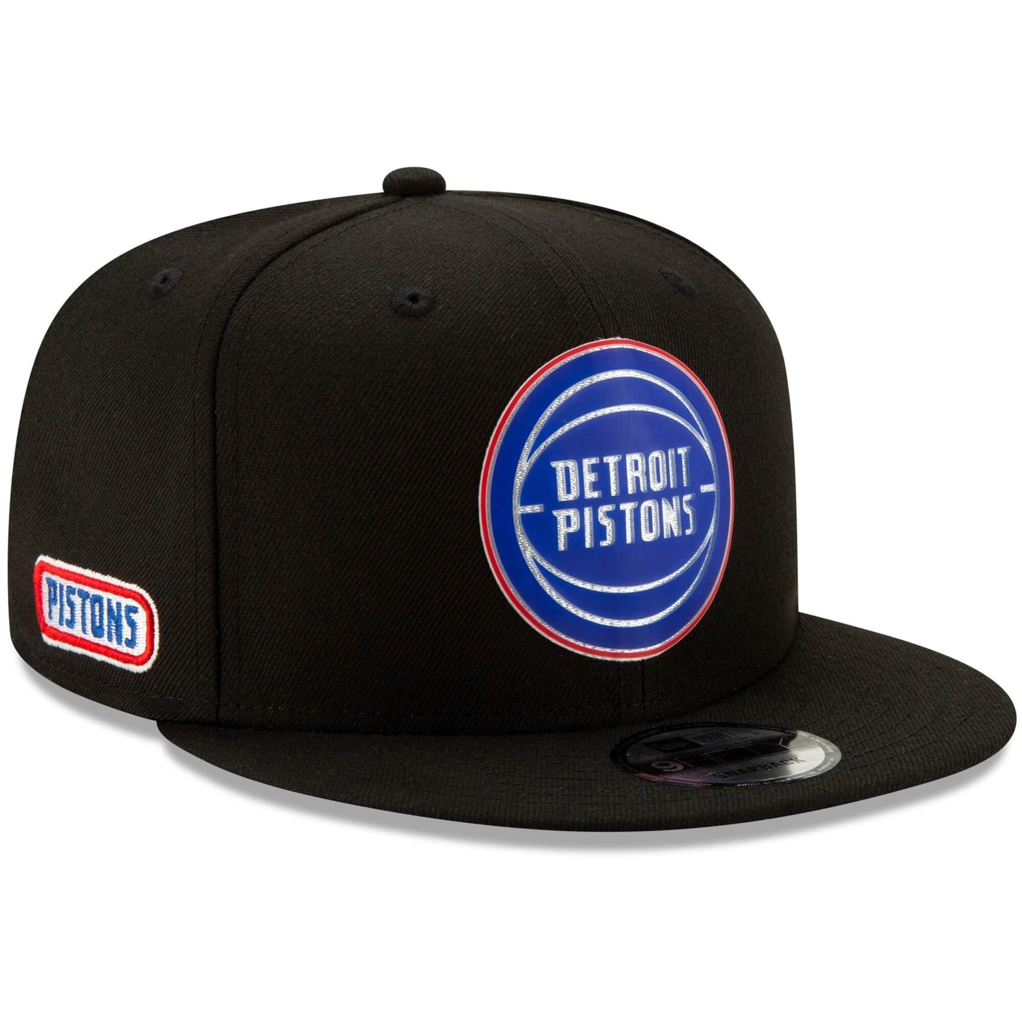 New Era Caps Detroit Pistons New Era NBA 2020 Back Half 9FIFTY Snapback Hat - Black