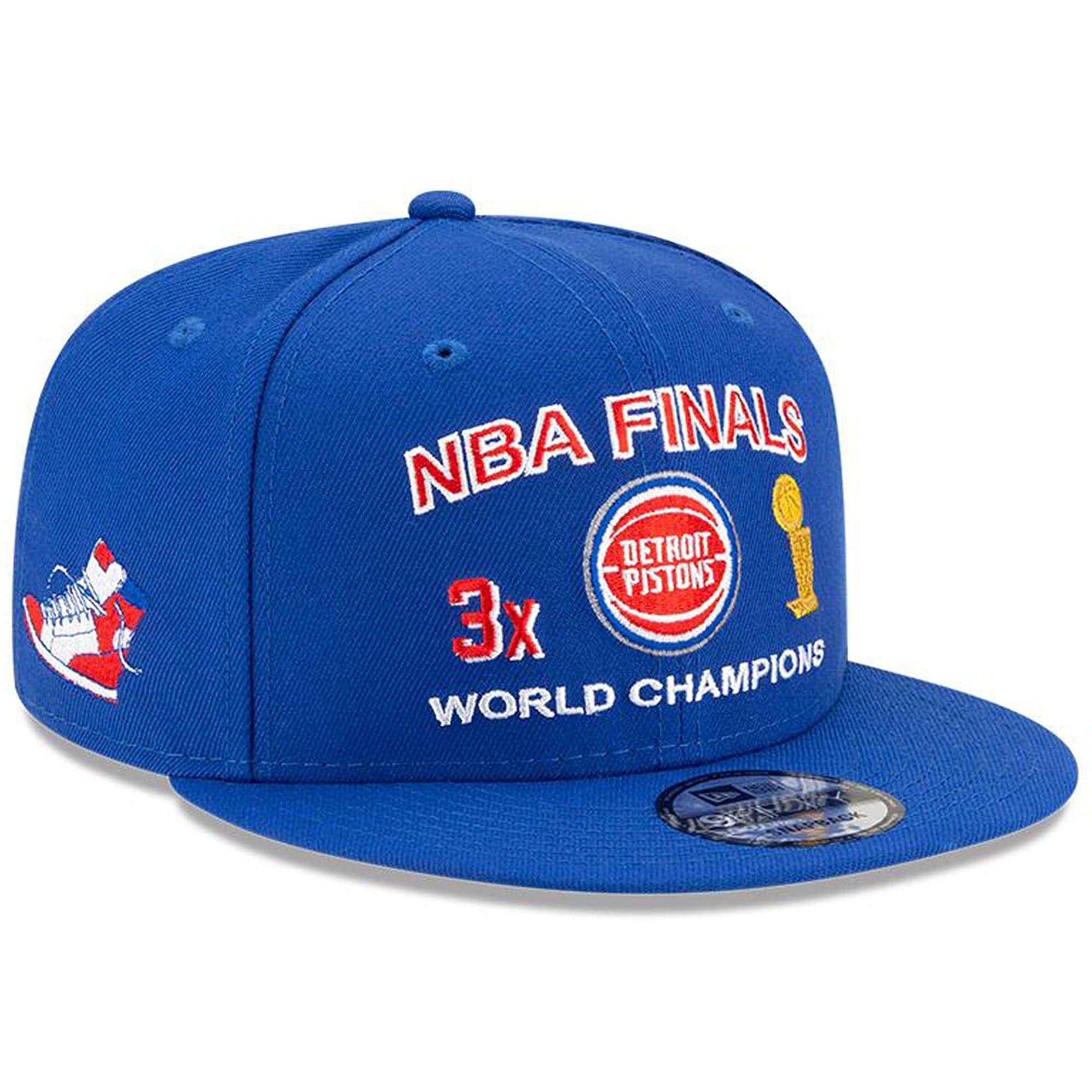 New Era Caps Detroit Pistons New Era NBA Champions Icon 9FIFTY Snapback Hat - Blue