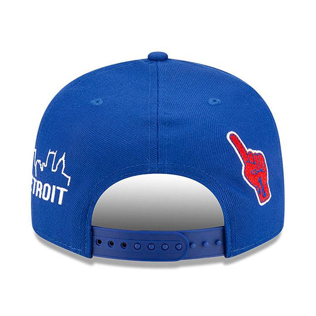 New Era Caps Detroit Pistons New Era NBA Champions Icon 9FIFTY Snapback Hat - Blue