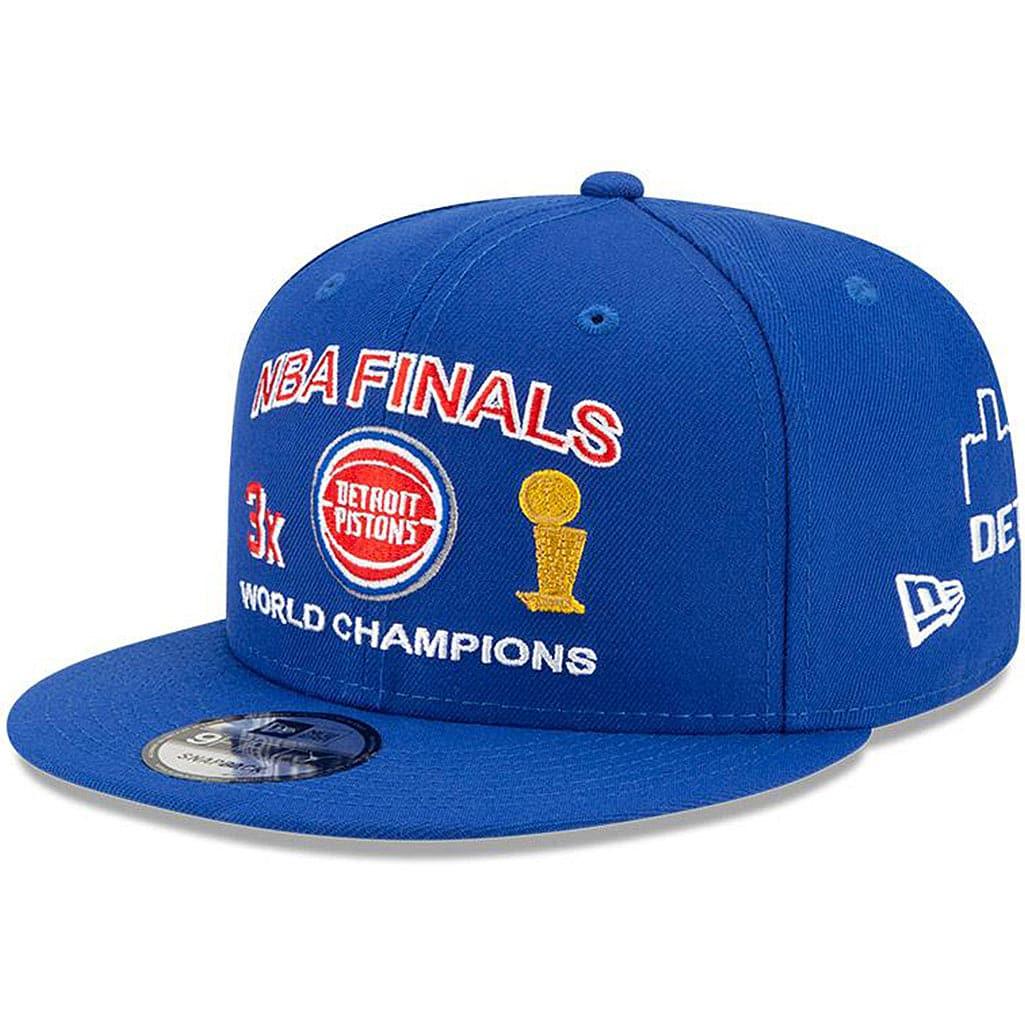 New Era Caps Detroit Pistons New Era NBA Champions Icon 9FIFTY Snapback Hat - Blue