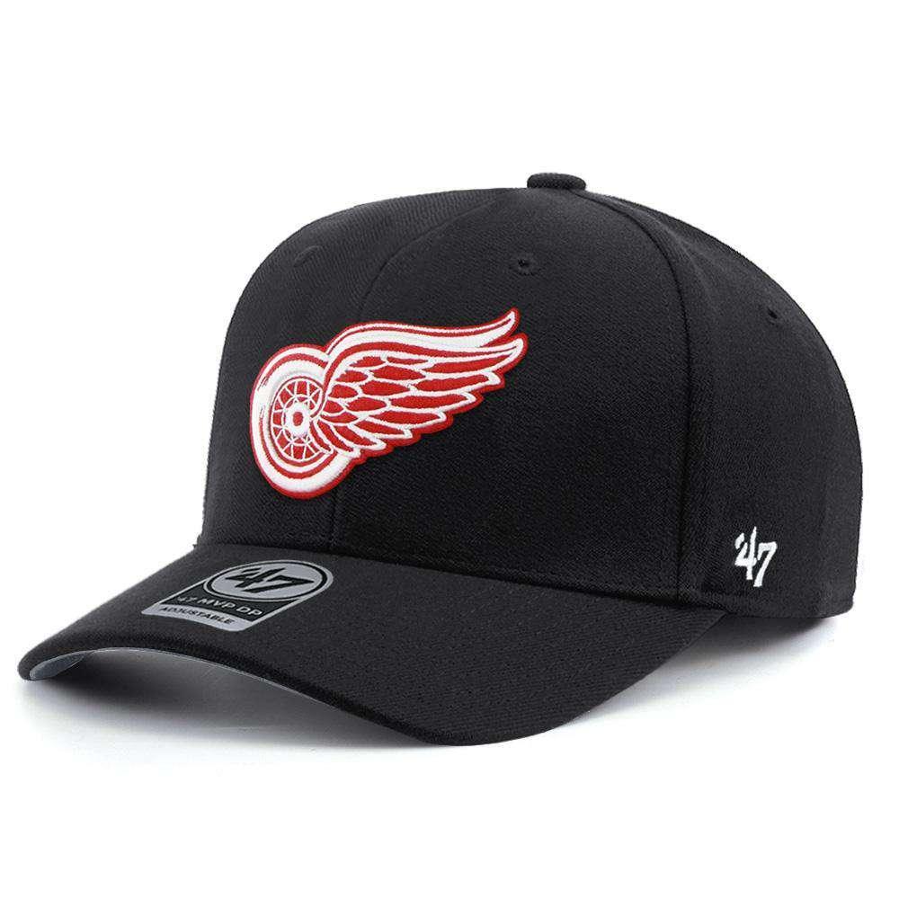 47 Brand Caps Detroit Red Wings '47 NHL Team MVP DP Pre-Curved Snapback Hat - Black