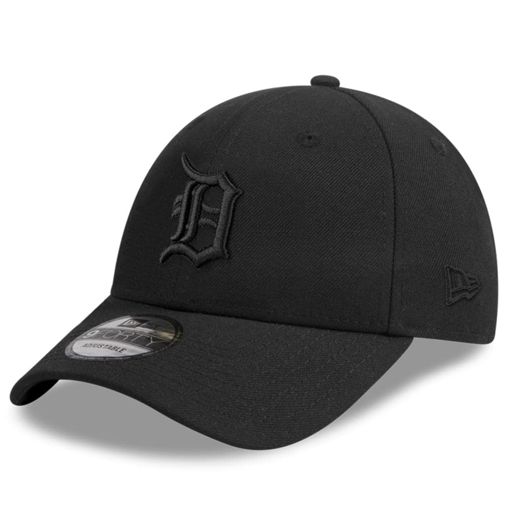 New Era Caps Detroit Tigers New Era MLB Black On Black 9FORTY Snapback Hat