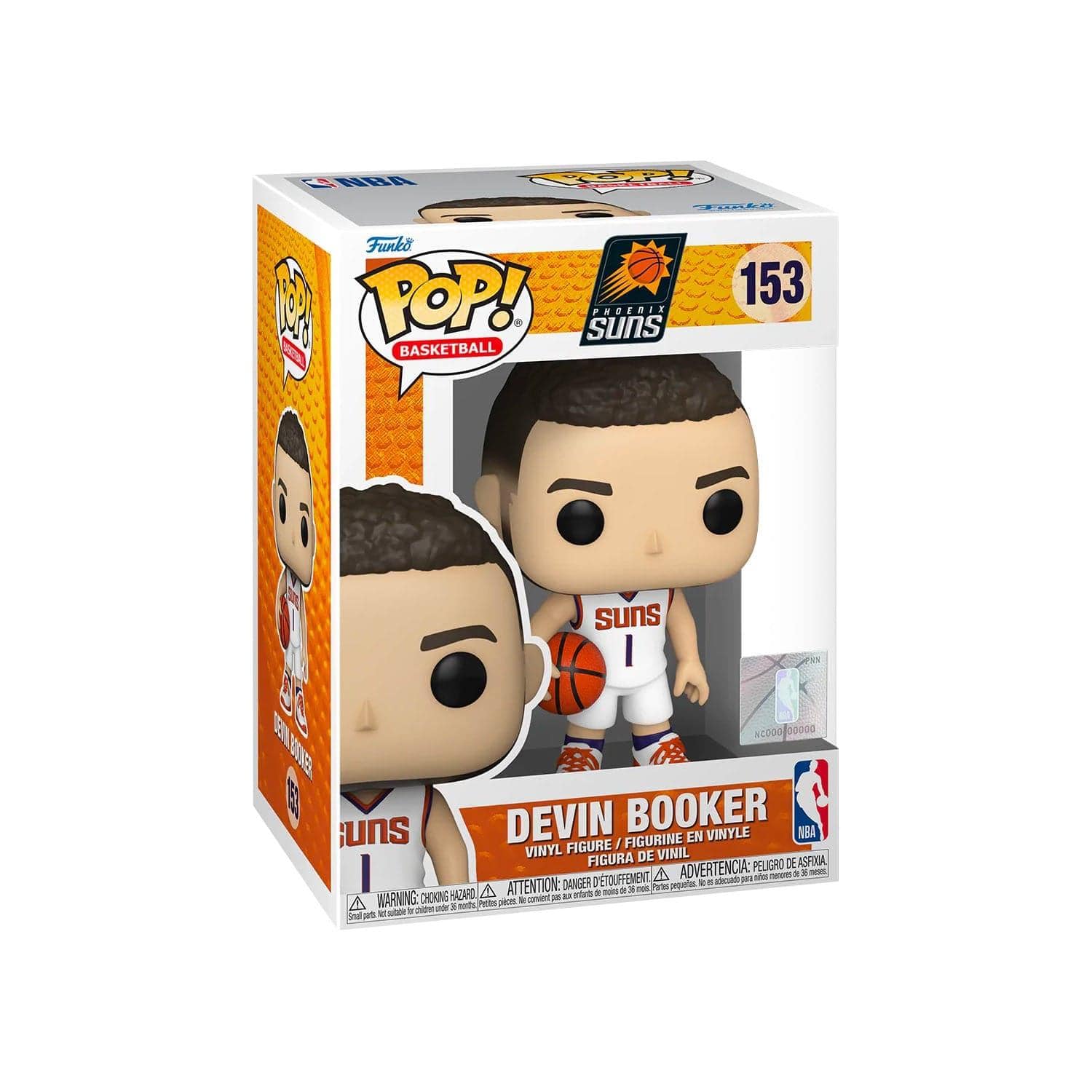 Funko Figures Devin Booker Phoenix Suns Funko NBA Pop 153 3.75" Figure - White