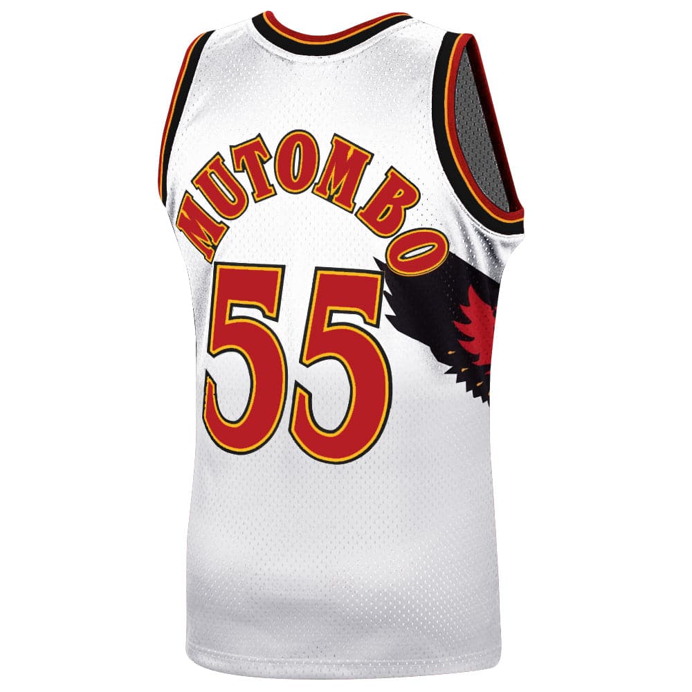 Mitchell And Ness Jerseys Dikembe Mutombo Atlanta Hawks Mitchell & Ness NBA 96-97 Home Swingman Jersey - White