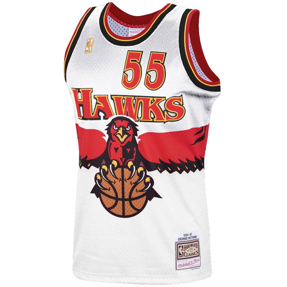 Mitchell And Ness Jerseys Dikembe Mutombo Atlanta Hawks Mitchell & Ness NBA 96-97 Home Swingman Jersey - White