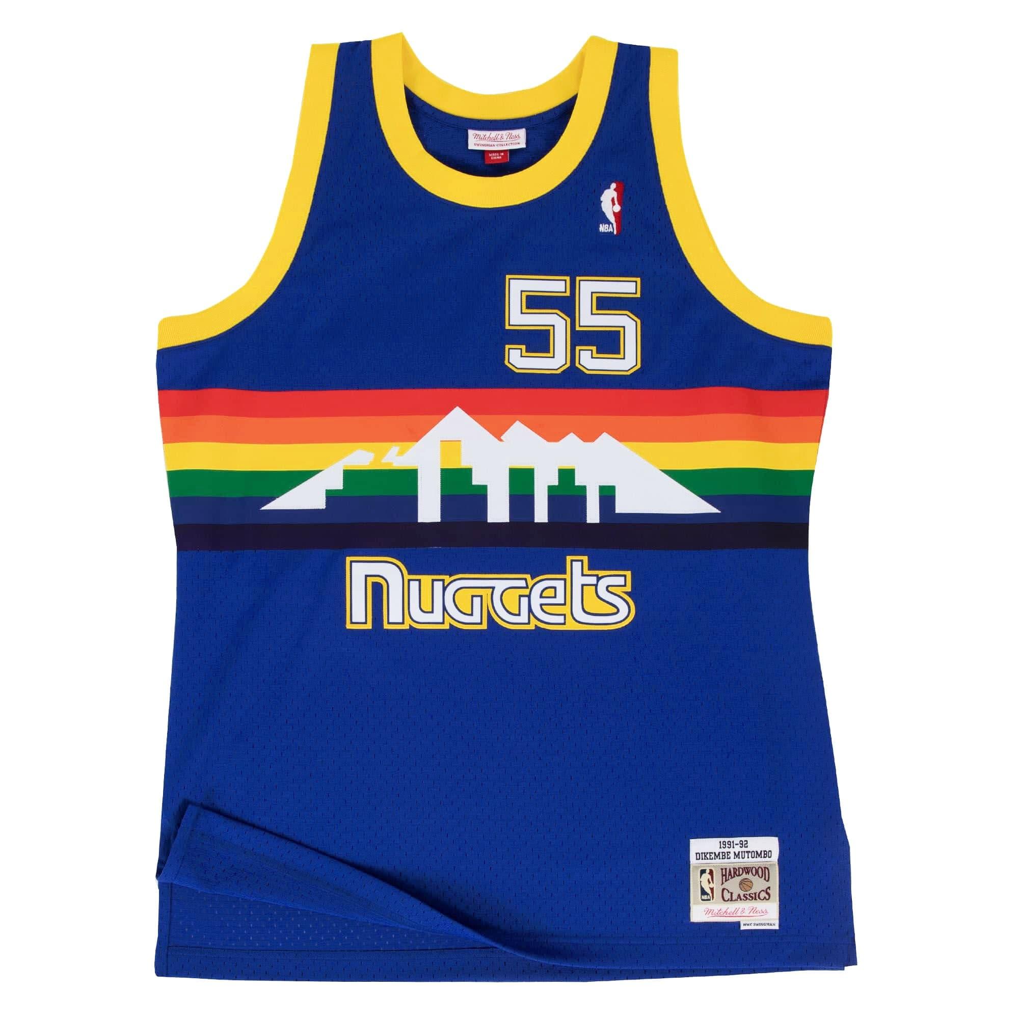 Mitchell And Ness Jerseys Dikembe Mutombo Denver Nuggets Mitchell & Ness NBA 91-92 Swingman Jersey - Blue