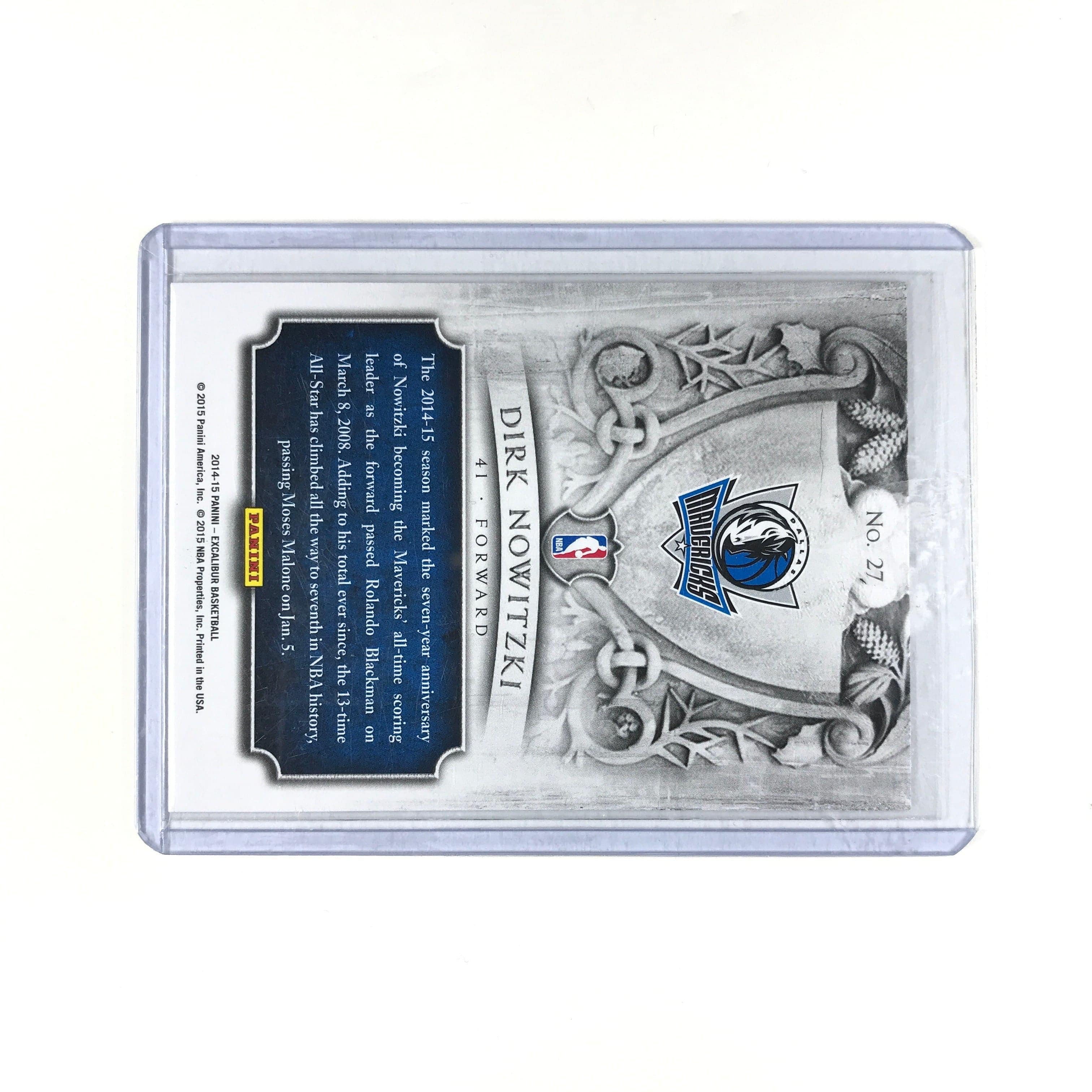 Panini Cards Dirk Nowitzki Dallas Mavericks 2014-15 Panini Excalibur NBA Nobility Card
