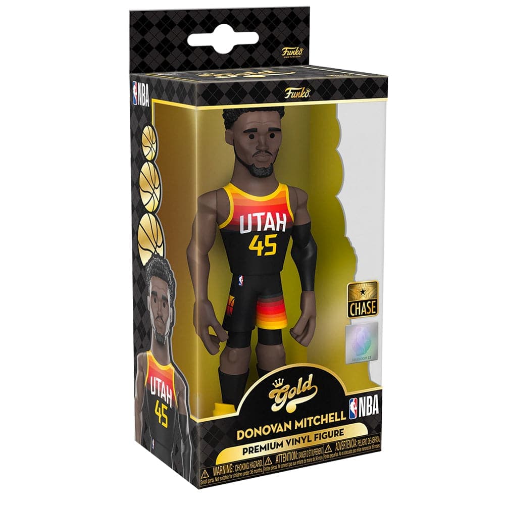 Funko Figures Donovan Mitchell Utah Jazz Funko NBA 5" Home Vinyl Gold Figure - Yellow