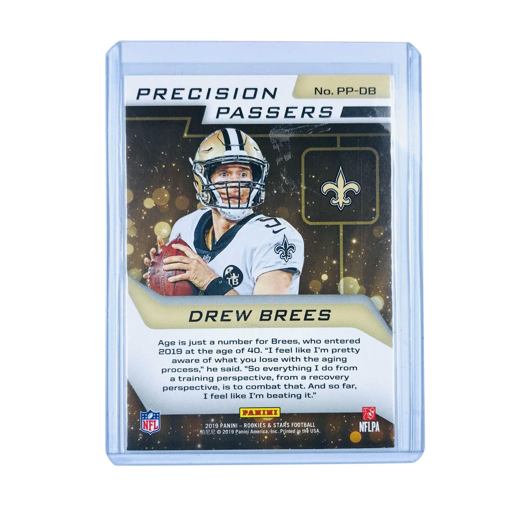 Panini Cards Drew Brees New Orleans Saints 2019 Panini Rookies Stars NFL /99 Card