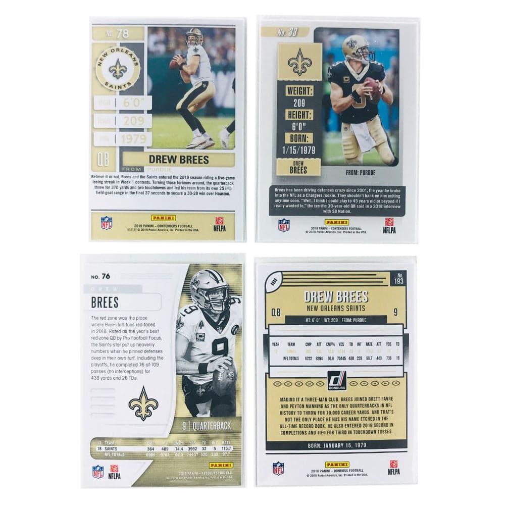 Panini Cards Drew Brees New Orleans Saints Panini NFL 4 Base Card Set