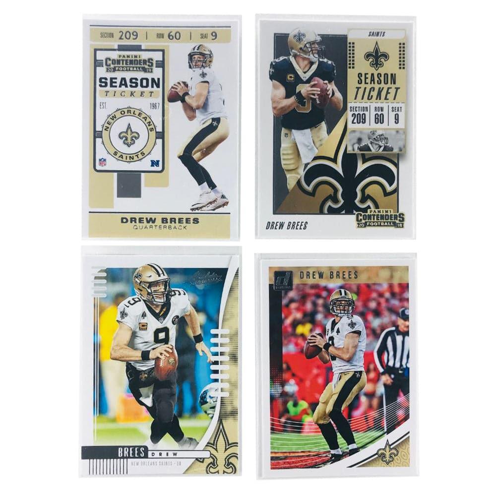 Panini Cards Drew Brees New Orleans Saints Panini NFL 4 Base Card Set