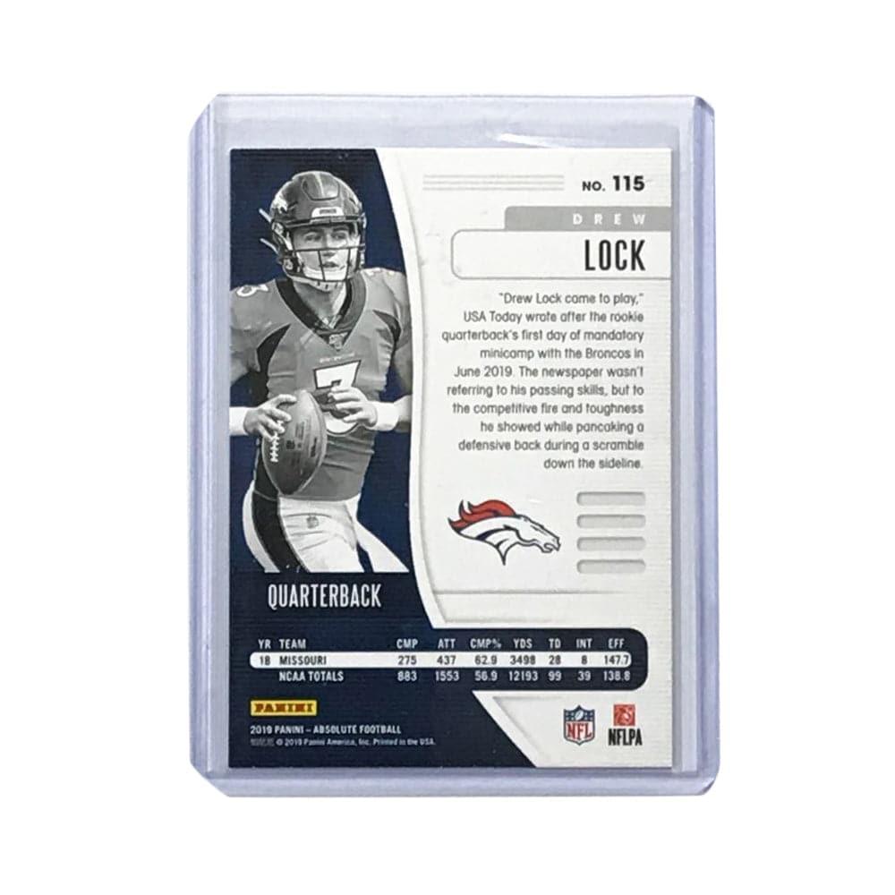 Panini Cards Drew Lock 2019 Panini Absolute NFL Rookie Base Card