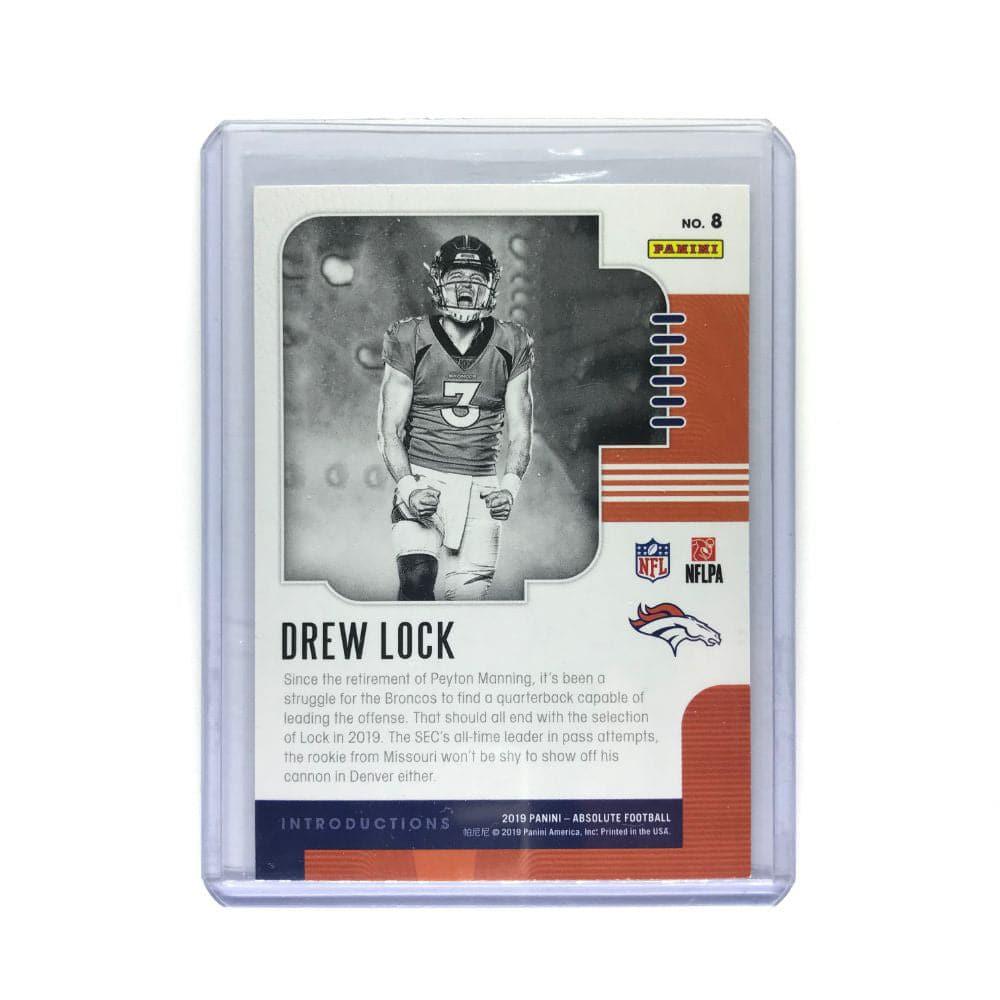 Panini Cards Drew Lock Denver Broncos 2019 Panini Absolute NFL Introductions Card