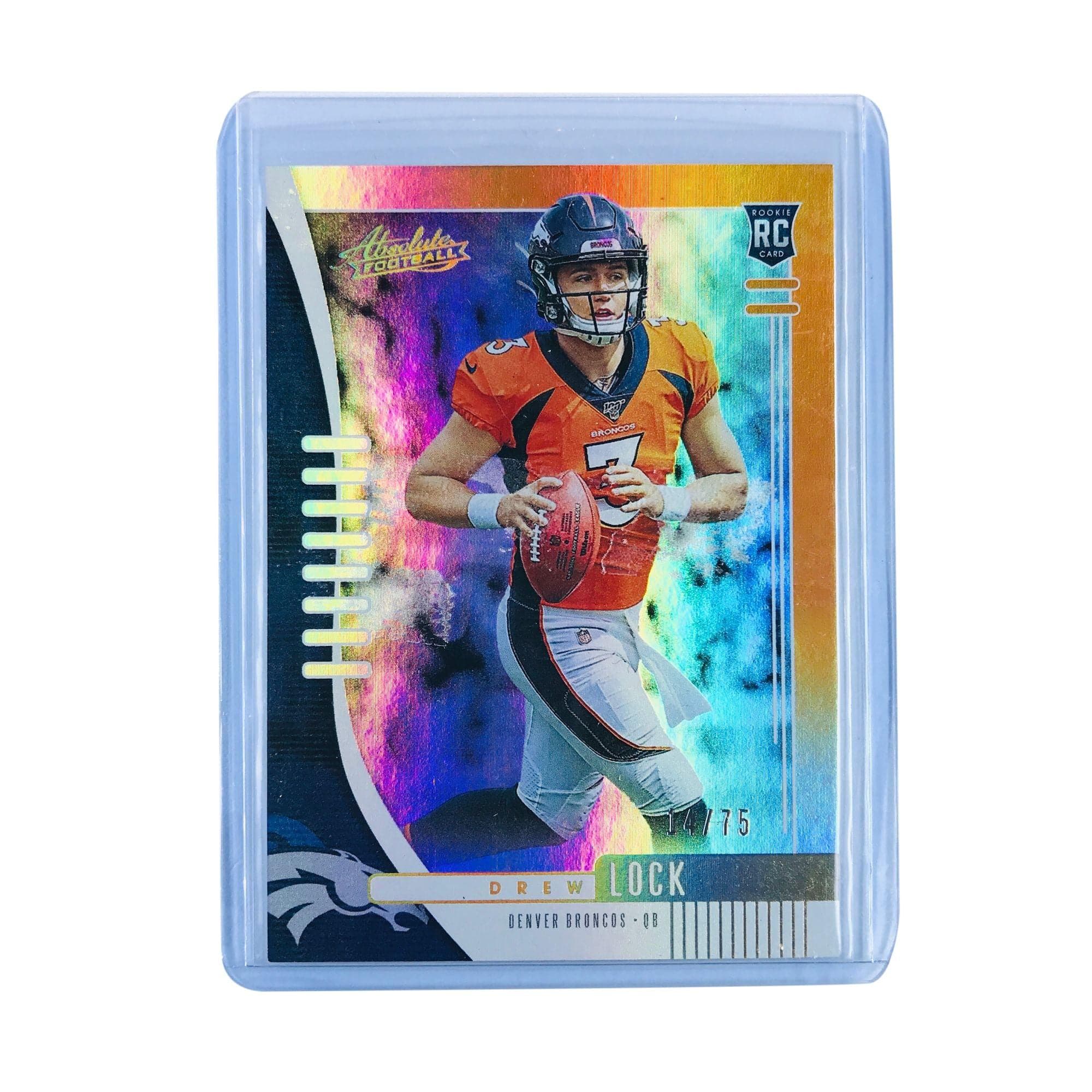 Panini Cards Drew Lock Denver Broncos 2019 Panini Absolute NFL Orange /75 Rookie Card
