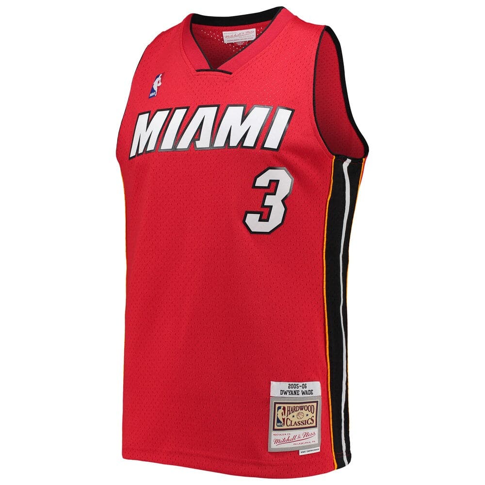 Mitchell And Ness Jerseys Dwyane Wade Miami Heat 05-06 Road Mitchell & Ness NBA Swingman Jersey - Red
