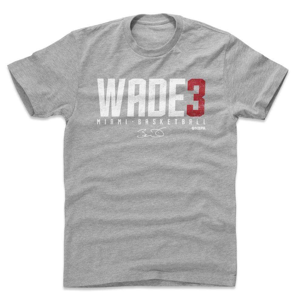 500 Level T-Shirts Dwyane Wade Miami Heat 500 Level NBA Name T-Shirt - Grey
