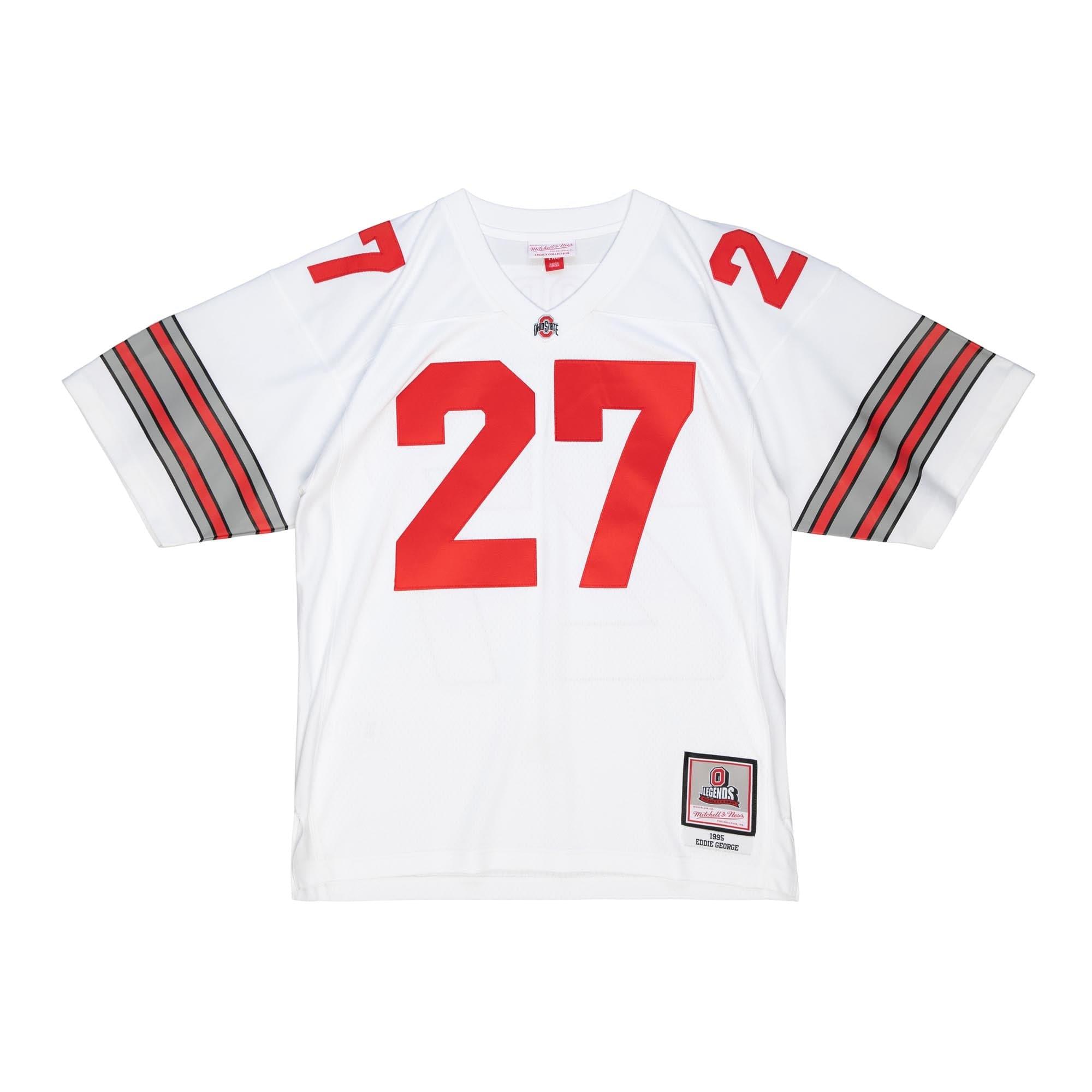 Mitchell And Ness Jerseys Eddie George Ohio State Buckeyes 95-96 Mitchell & Ness NCAA Legacy Jersey - White