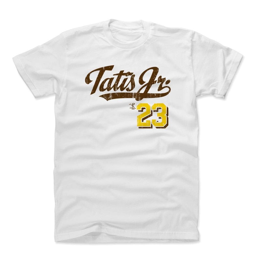 500 Level T-Shirts Fernando Tatis Jr San Diego Padres Script 500 Level Cotton T-Shirt