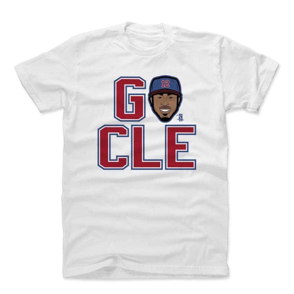 500 Level T-Shirts Francisco Lindor Cleveland Indians 500 Level MLB Go Cle T-Shirt - White