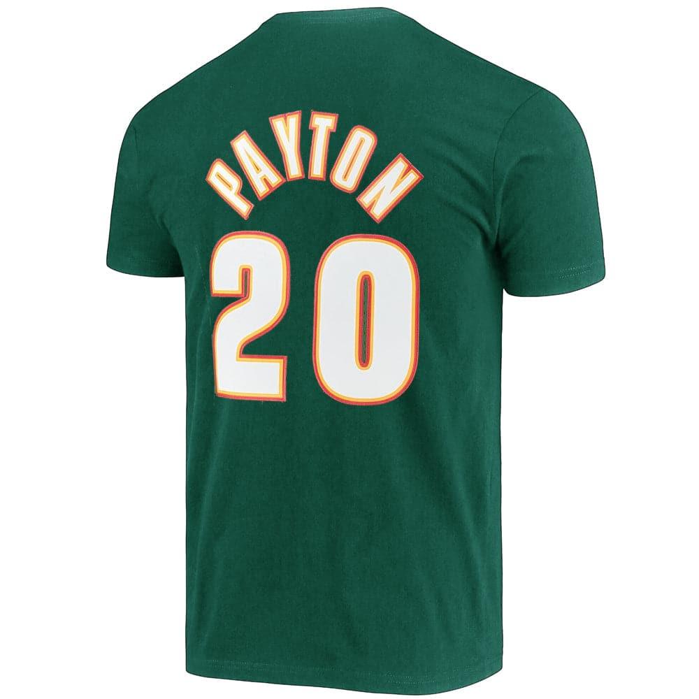 Mitchell And Ness T-Shirts Gary Payton Seattle Supersonics Mitchell & Ness NBA HWC Name Number T-Shirt - Green