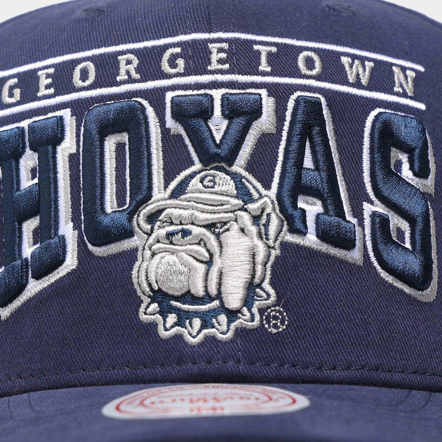 Mitchell And Ness Caps Georgetown Hoyas Mitchell & Ness NCAA Shadow Arch Pro Golfer Snapback Hat - Navy