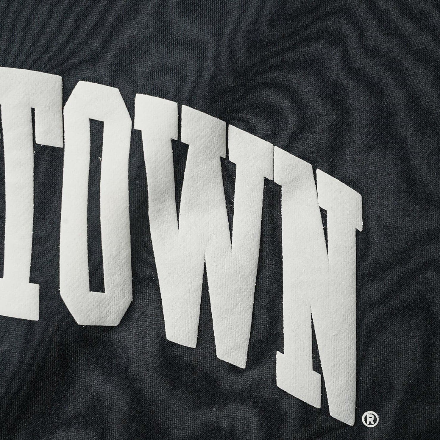 NCAA Branded Jumpers Georgetown Hoyas NCAA Puff Print Arch Vintage Crew Jumper - Vintage Black