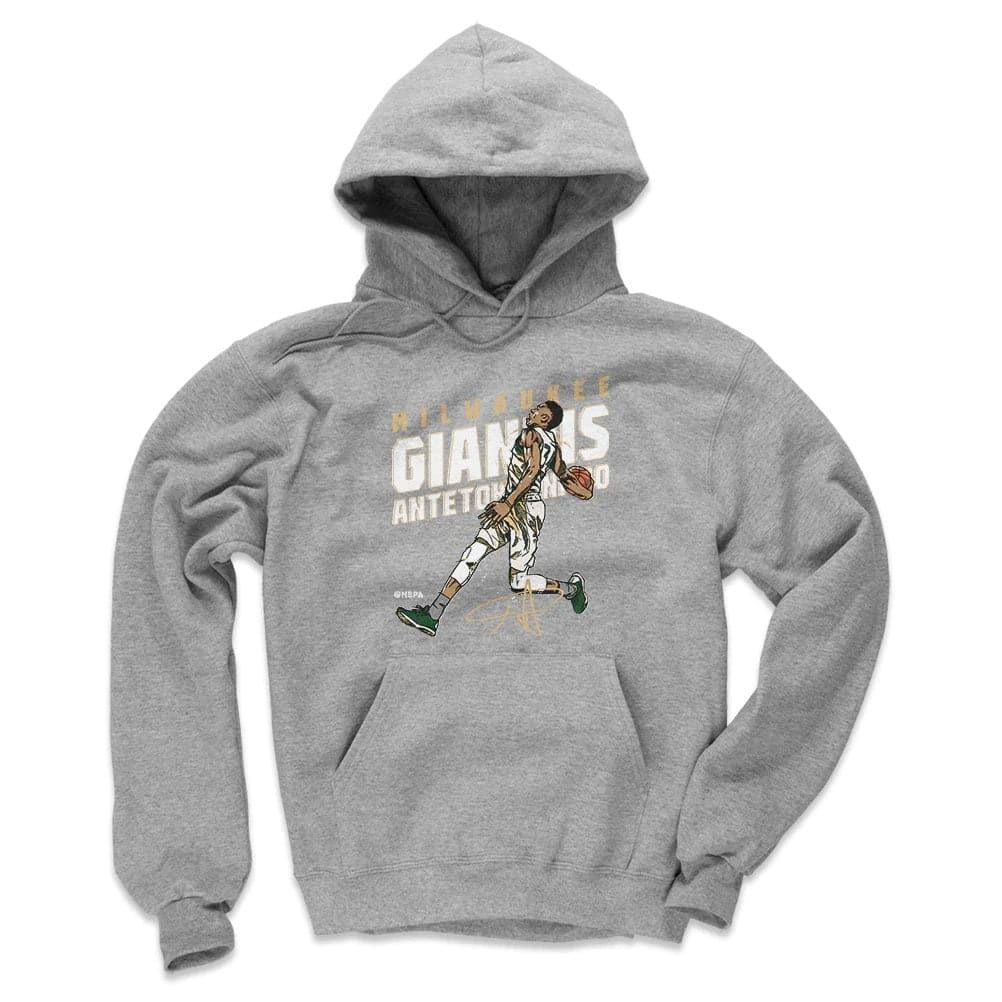 500 Level Jumpers Giannis Antetokounmpo Milwaukee Bucks 500 Level NBA Slam Hoodie Jumper - Grey