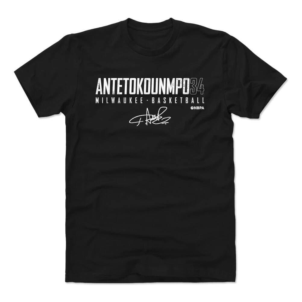 500 Level T-Shirts Giannis Antetokounmpo Milwaukee Bucks 500 Level NBA Stretch T-Shirt - Black