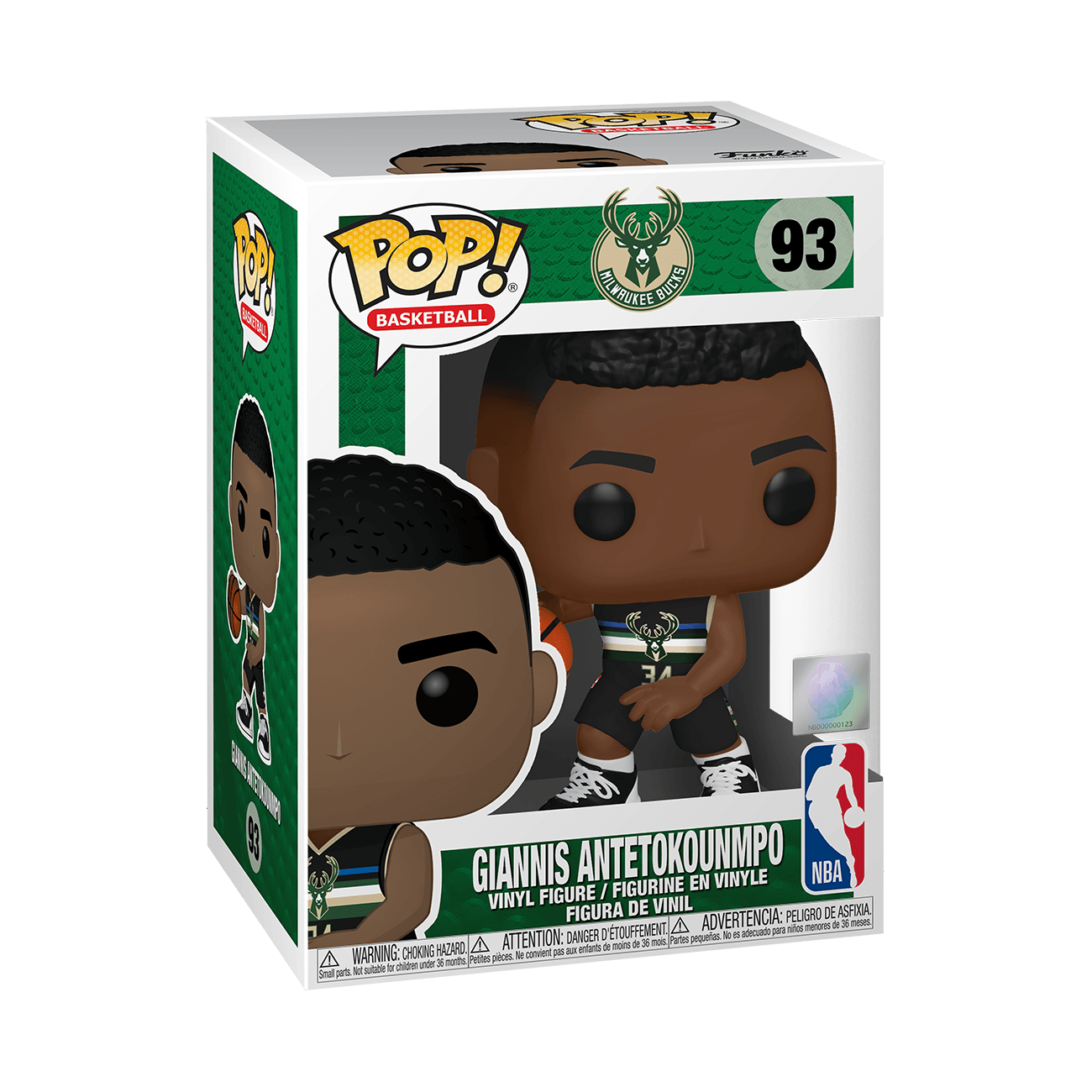 Funko Figures Giannis Antetokounmpo Milwaukee Bucks  Funko NBA Pop 3.75" Figure - Black