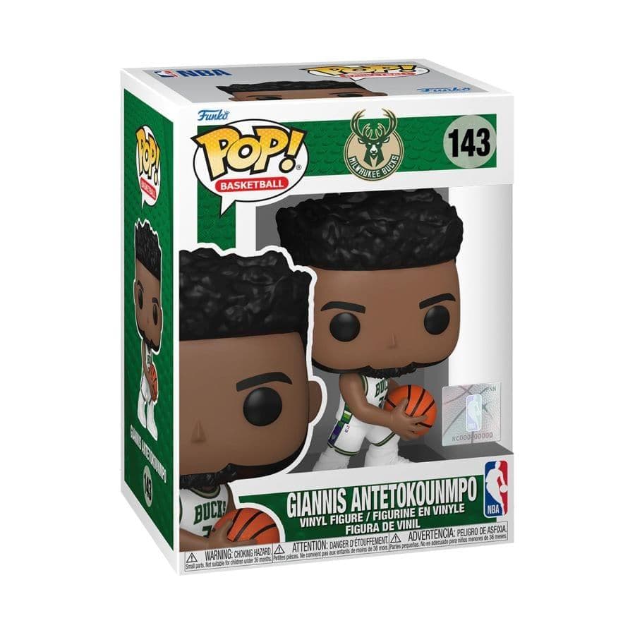 Funko Figures Giannis Antetokounmpo Milwaukee Bucks Funko NBA Pop City Edition Figure - White