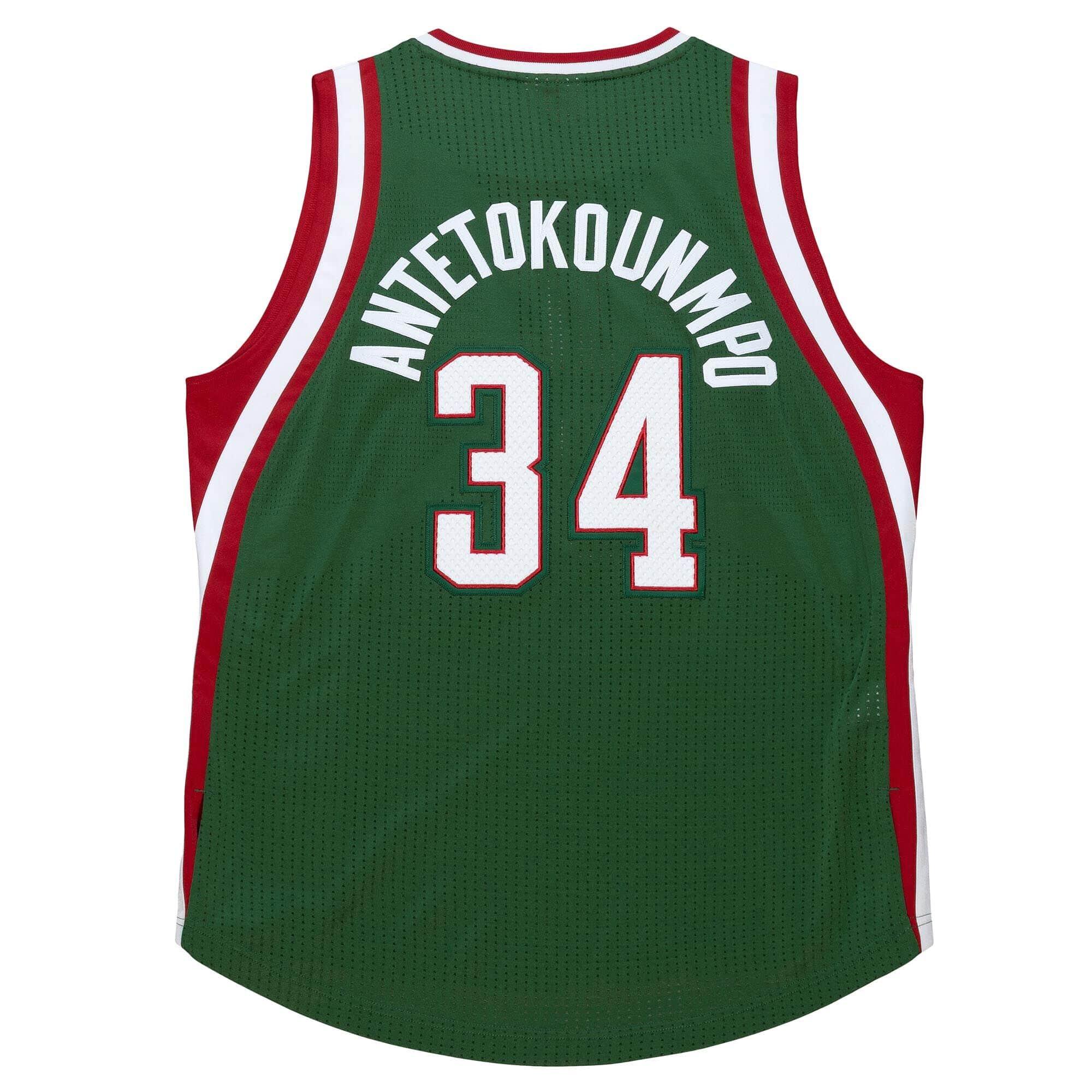 Mitchell And Ness Jerseys Giannis Antetokounmpo Milwaukee Bucks Mitchell & Ness NBA 13-14 Authentic Jersey - Green
