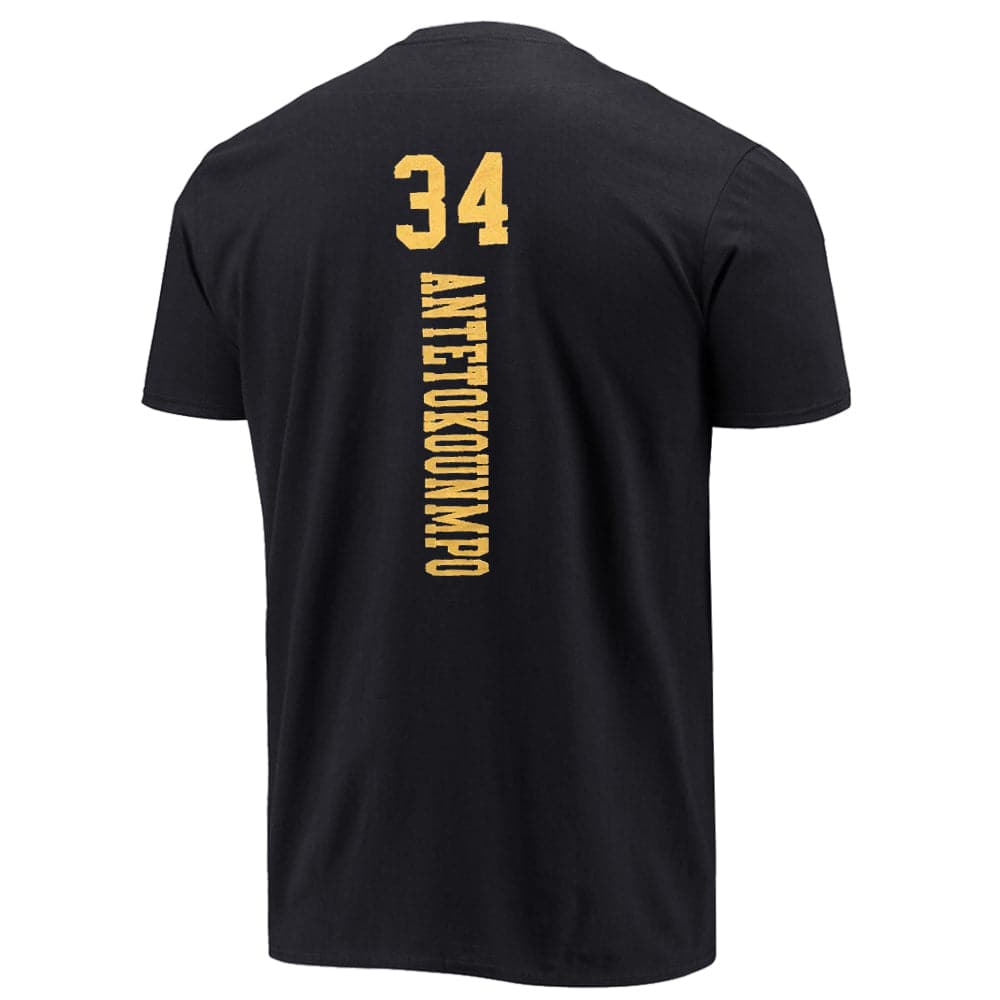 NBA Essentials T-Shirts Giannis Antetokounmpo Milwaukee Bucks NBA Essentials Gold Player T-Shirt - Black