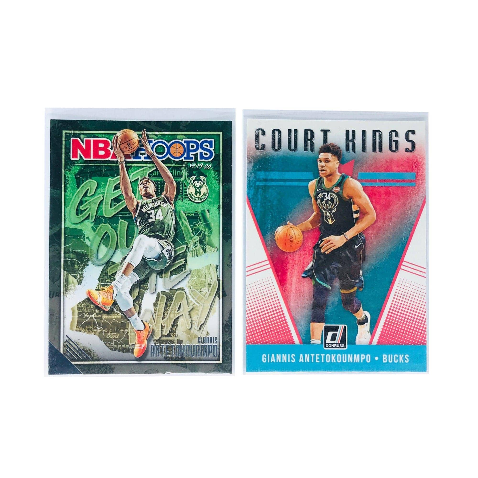 Panini Cards Giannis Antetokounmpo Milwaukee Bucks Panini NBA 2 Card Insert Set