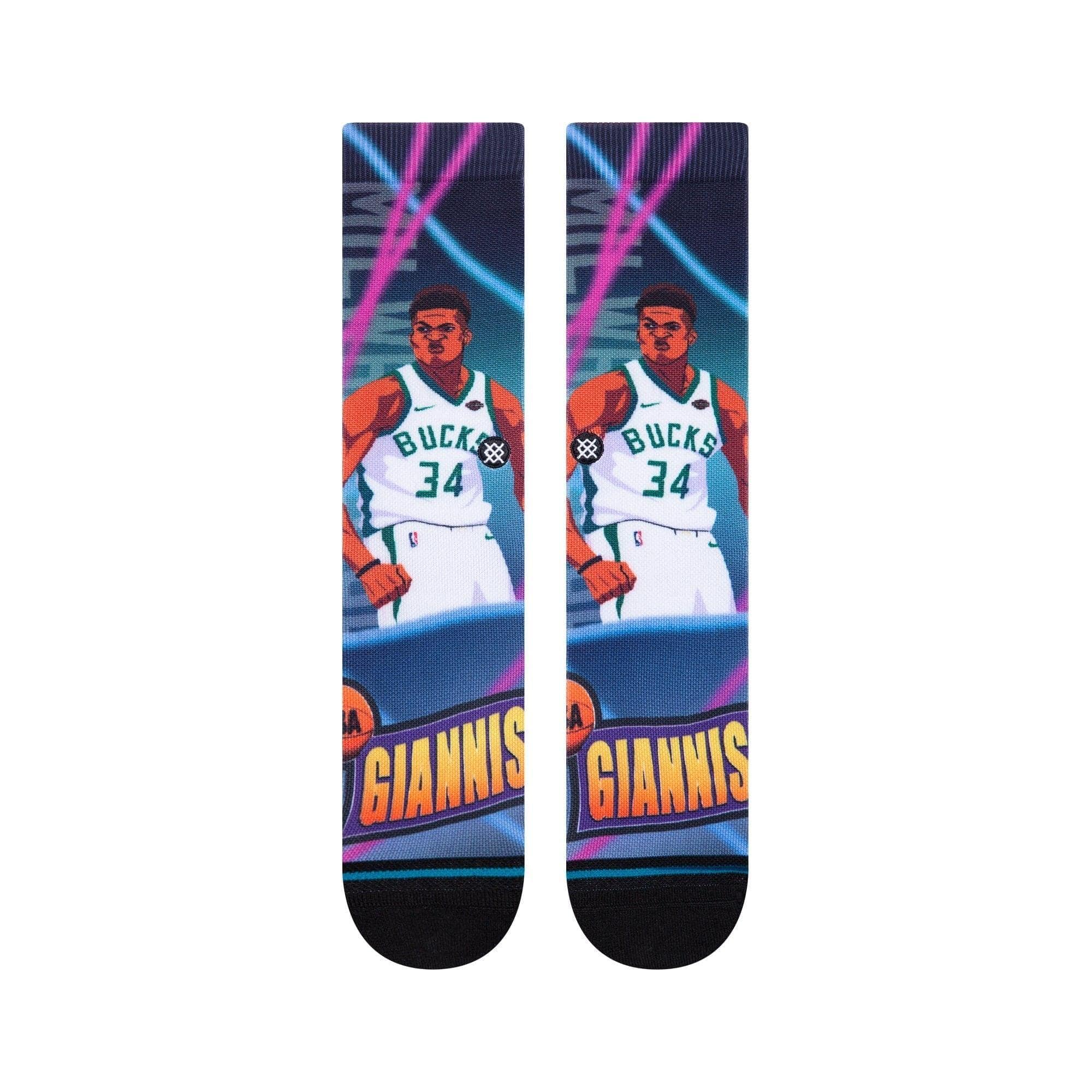 Stance Socks Giannis Antetokounmpo Milwaukee Bucks Stance NBA Fast Break Crew Socks