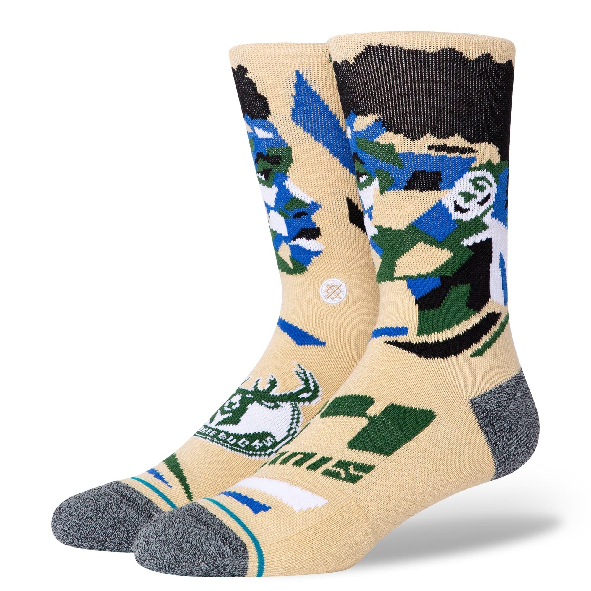 Stance Socks Giannis Antetokounmpo Milwaukee Bucks Stance NBA Profiler Player Crew Socks
