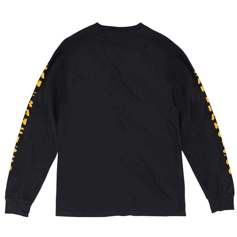 Mitchell And Ness Long Sleeve Tees Golden State Warriors Mitchell & Ness NBA Iconic Long Sleeve T-Shirt - Black