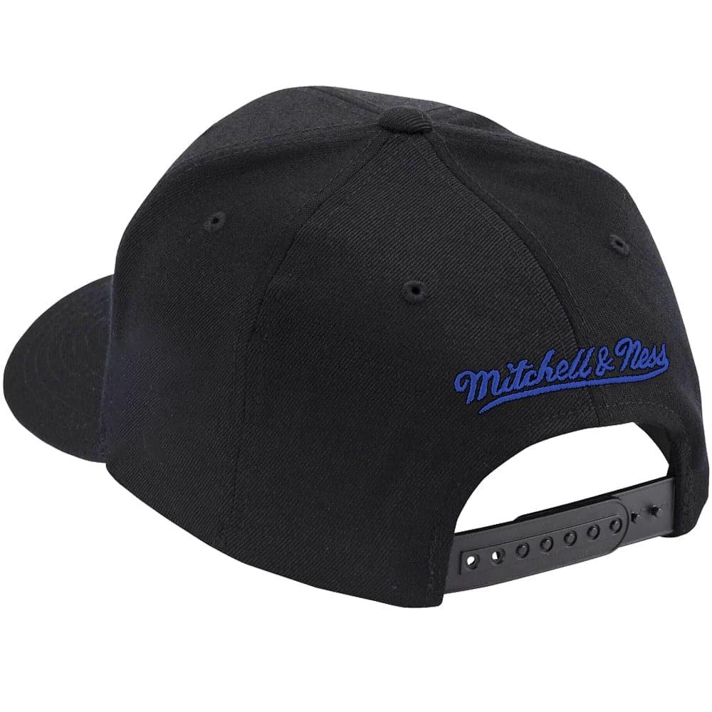 Mitchell And Ness Caps Golden State Warriors Mitchell & Ness NBA Logo Script Classic Red Snapback Hat - Black