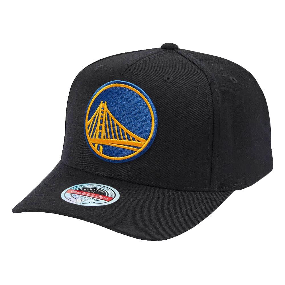Mitchell And Ness Caps Golden State Warriors Mitchell & Ness NBA Team Classic Red Snapback Hat - Black