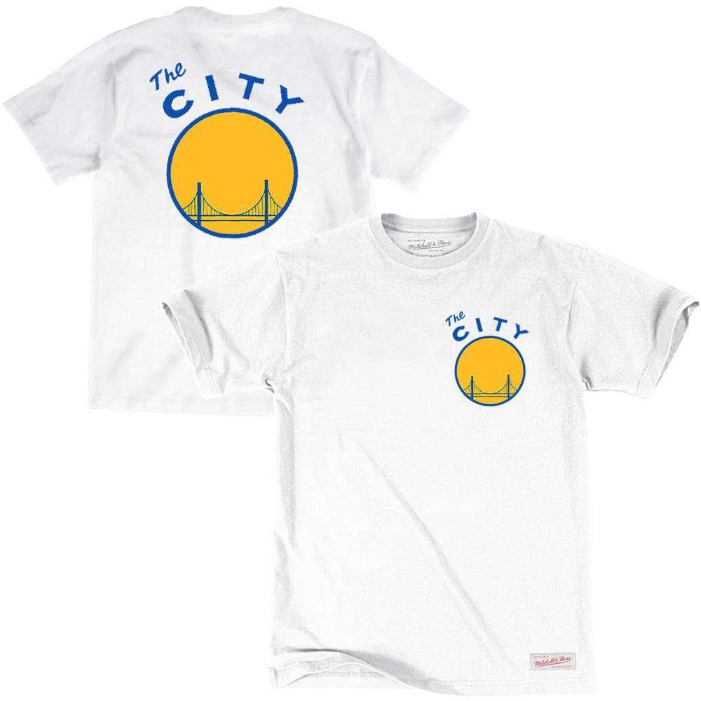Mitchell And Ness T-Shirts S Golden State Warriors Mitchell & Ness NBA Triple Double HWC T-Shirt - White