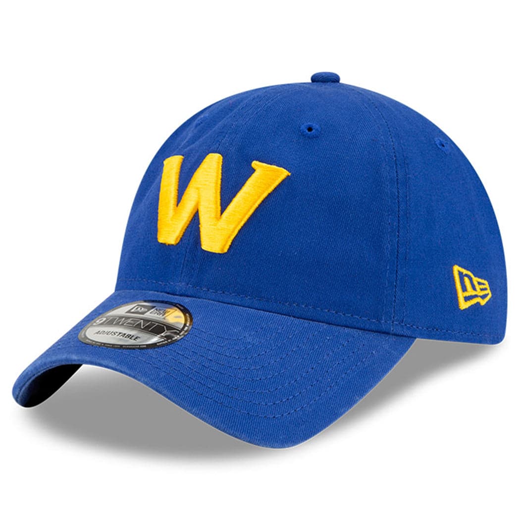 New Era Caps Golden State Warriors New Era NBA Ligature 9TWENTY Curved Hat - Blue