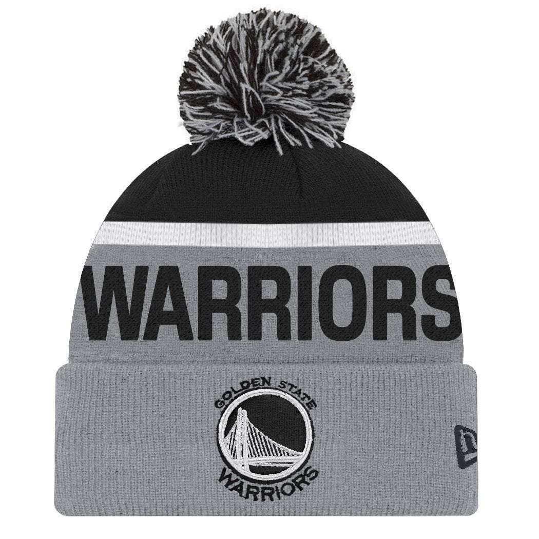 New Era Beanies Golden State Warriors New Era NBA Team Monochrome Knit Beanie - Grey