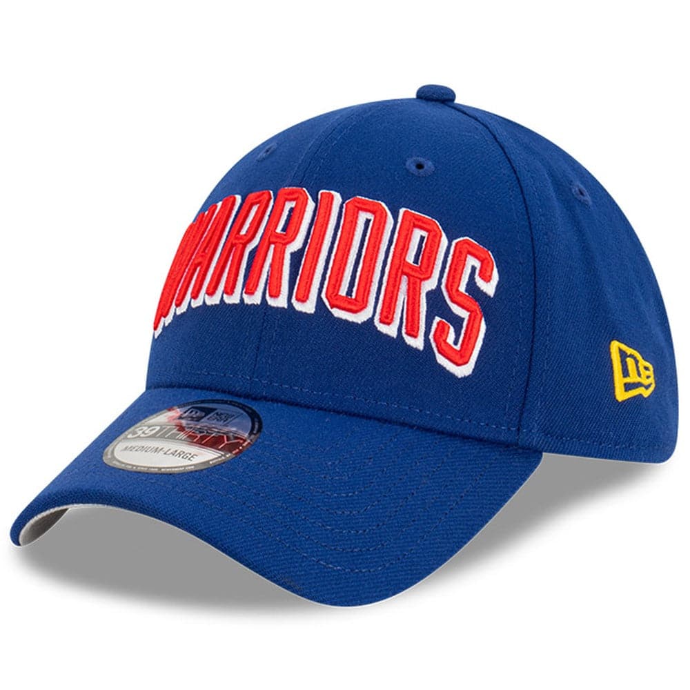 New Era Caps Golden State Warriors New Era NBA Wordmark 39THIRTY Stretch Fit Hat - Blue